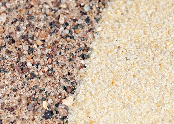 Photo of different types of frac sand