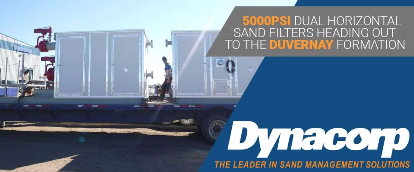 Delivery of 5,000PSI Sand Filtration Units to Duvernay formation