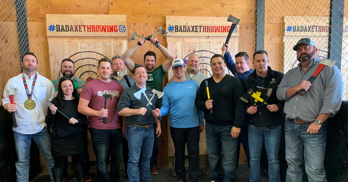 EnerCorp bad axe throwing competition