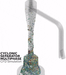 Side View EnerCorp Cyclonic Separator Multiphase CFD Simulation Cropped